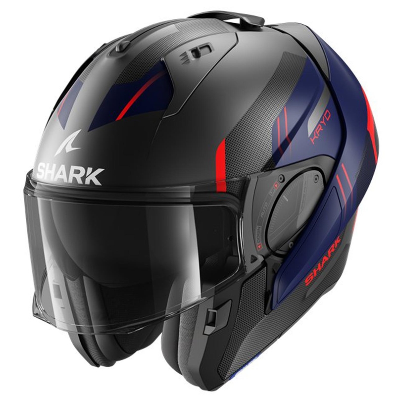 Klapphelm SHARK EVO-ES Kryd schwarz-rot-dunkelblau