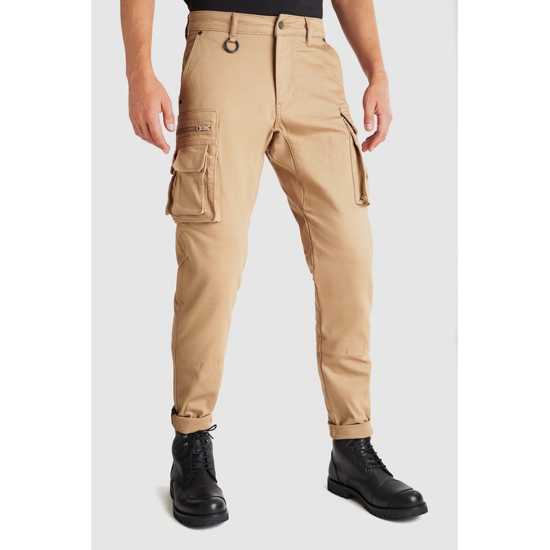 PANDO MOTO Desert Cargo Motorradhose beige