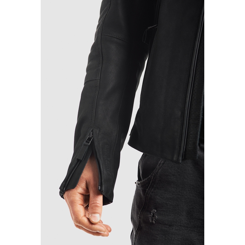 Leder-Motorradjacke PANDO MOTO Tatami LT 01 schwarz Ausverkauf