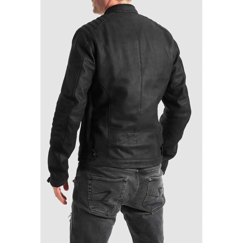 Leder-Motorradjacke PANDO MOTO Tatami LT 01 schwarz Ausverkauf