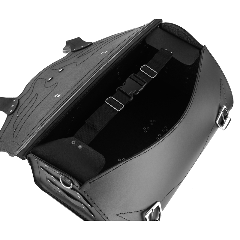 Chopper RSA-222B Motorradtasche aus Leder mit Totenkopf Ausverkauf