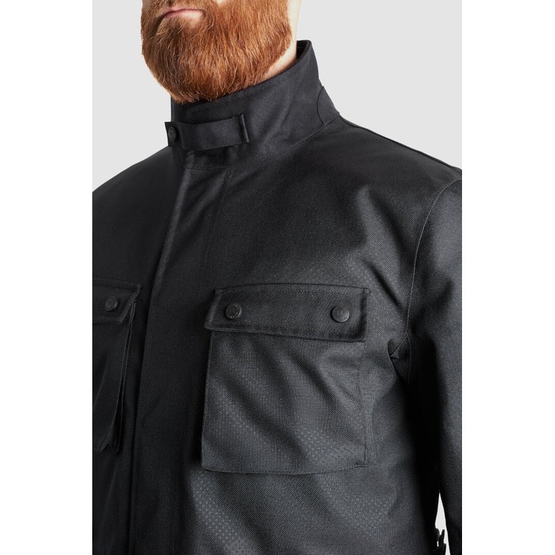 Motorradjacke PANDO MOTO M65 WP schwarz Ausverkauf