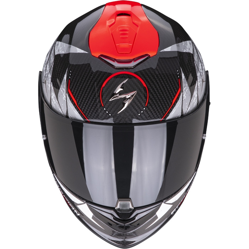 Integralhelm Scorpion EXO-1400 EVO Carbon Air Aranea schwarz-fluorrot