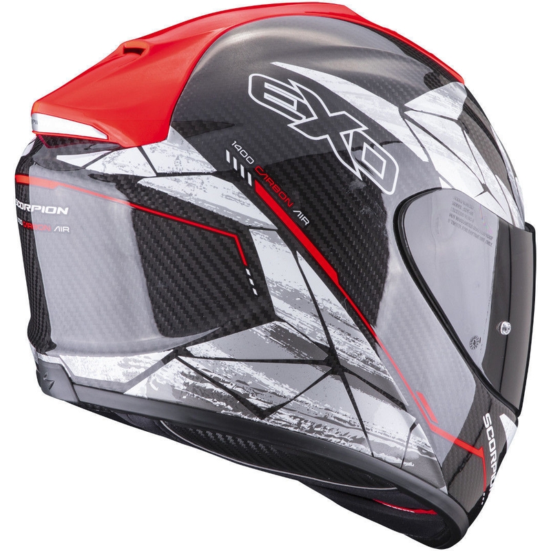 Integralhelm Scorpion EXO-1400 EVO Carbon Air Aranea schwarz-fluorrot