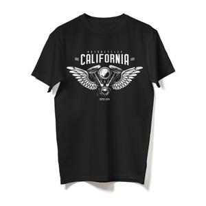 T-shirt RSA California schwarz Ausverkauf