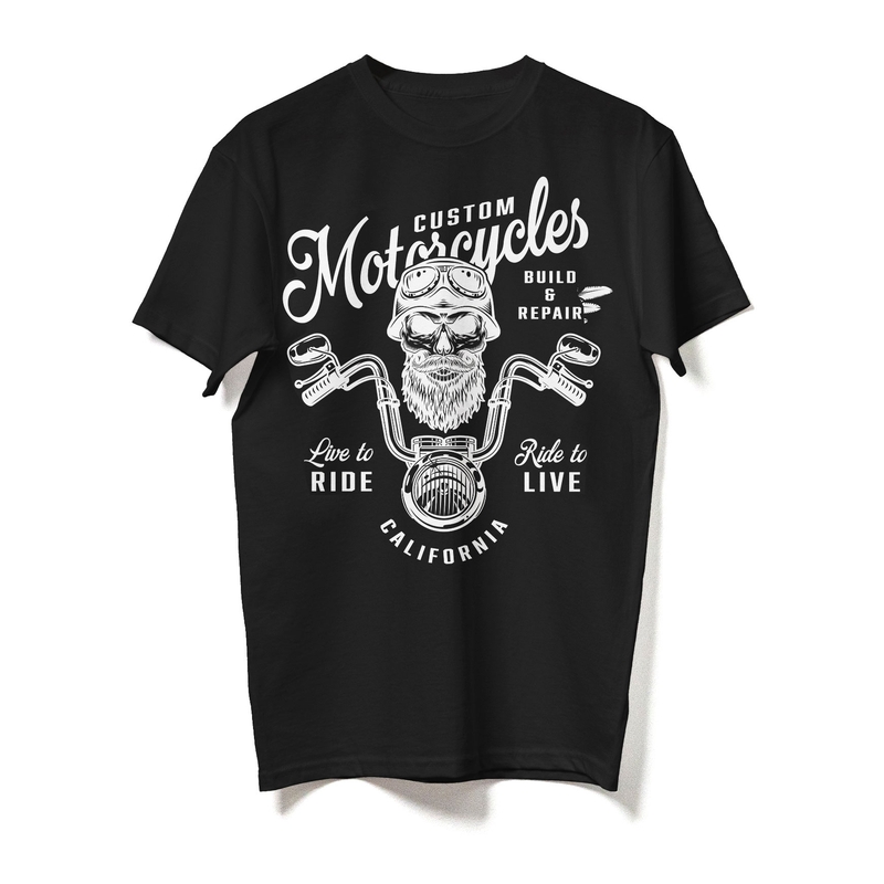 T-shirt RSA Custom Motorcycles schwarz