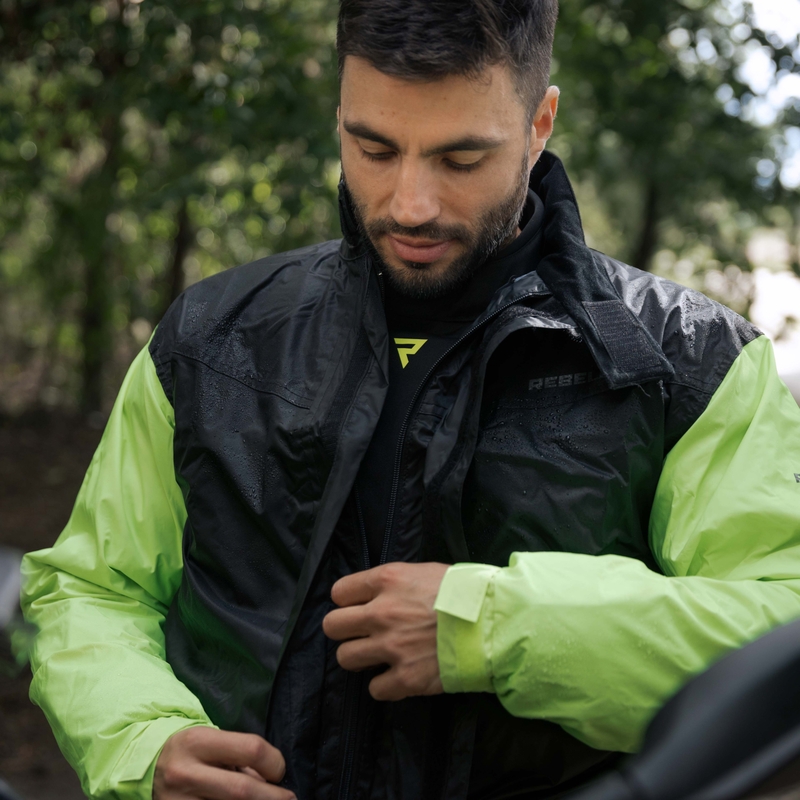 Rebelhorn Rain fluo gelb Motorrad Regenjacke