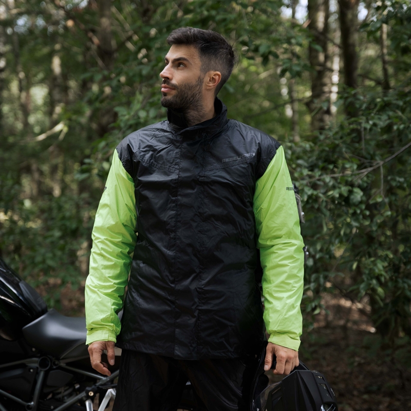 Rebelhorn Rain fluo gelb Motorrad Regenjacke