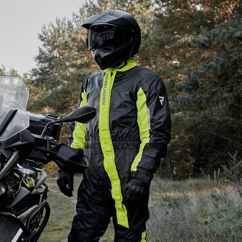 Moto Regenjacke Rebelhorn Patrol fluo gelb-schwarz