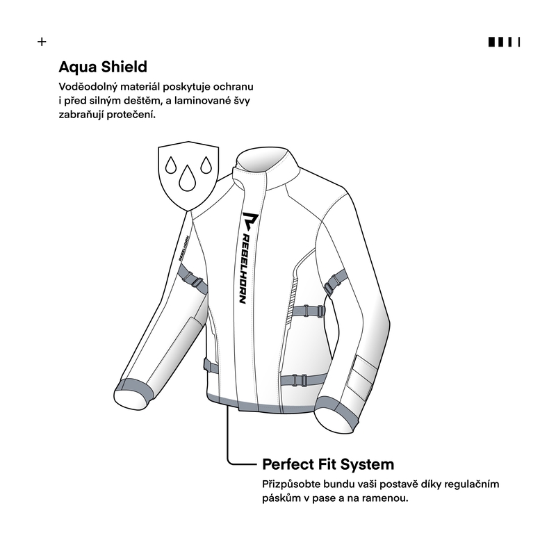 Moto Regenjacke Rebelhorn Patrol fluo gelb-schwarz