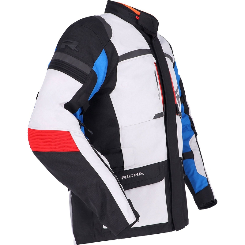 Motorradjacke RICHA Brutus GTX grau-blau-rot Ausverkauf