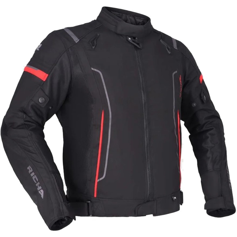 Motorradjacke RICHA Airstream 3 schwarz-rot Ausverkauf