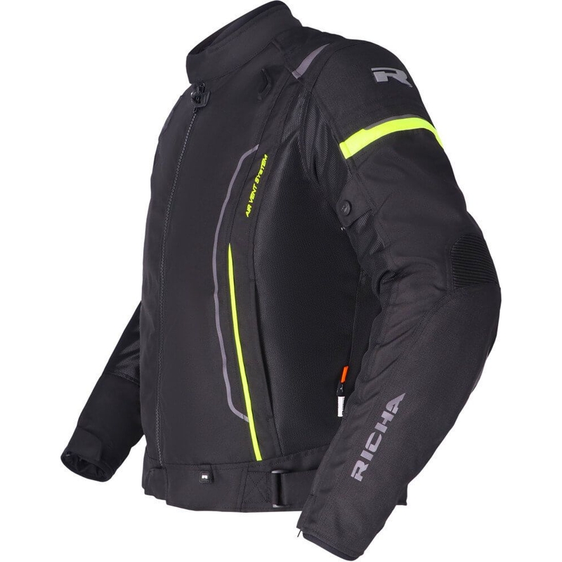 Motorradjacke RICHA Airstream 3 schwarz-fluo gelb Ausverkauf