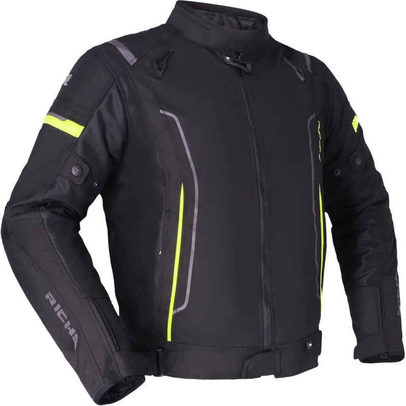 Motorradjacke RICHA Airstream 3 schwarz-fluo gelb Ausverkauf