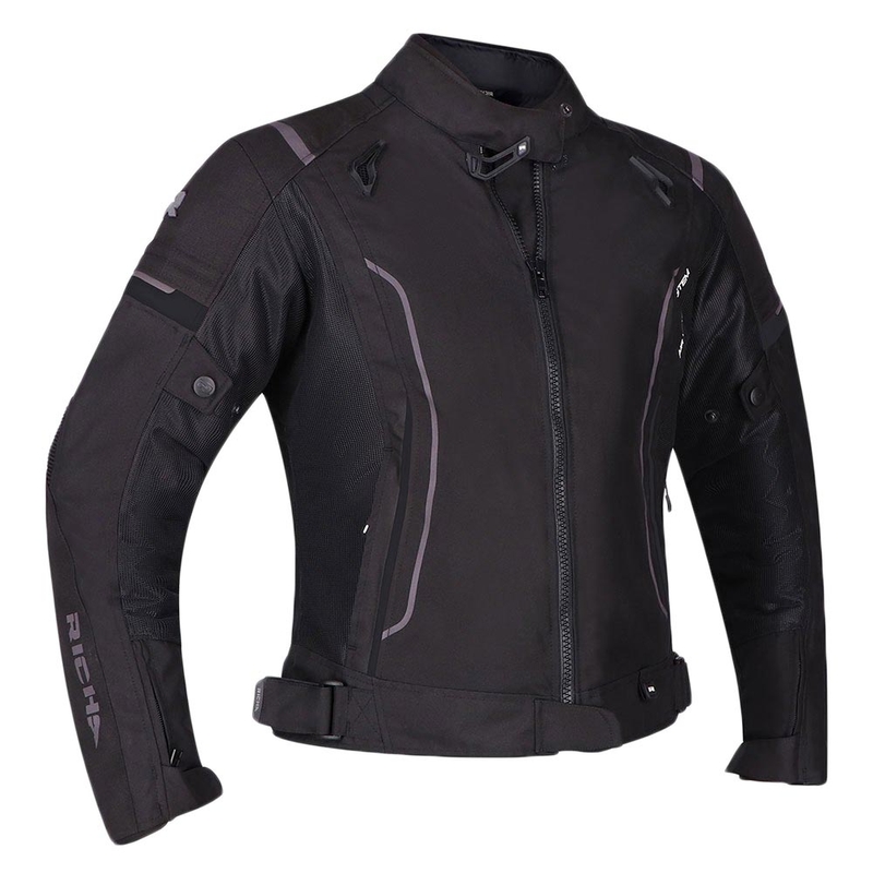 RICHA Airstream 3 Damen-Motorradjacke Schwarz Ausverkauf