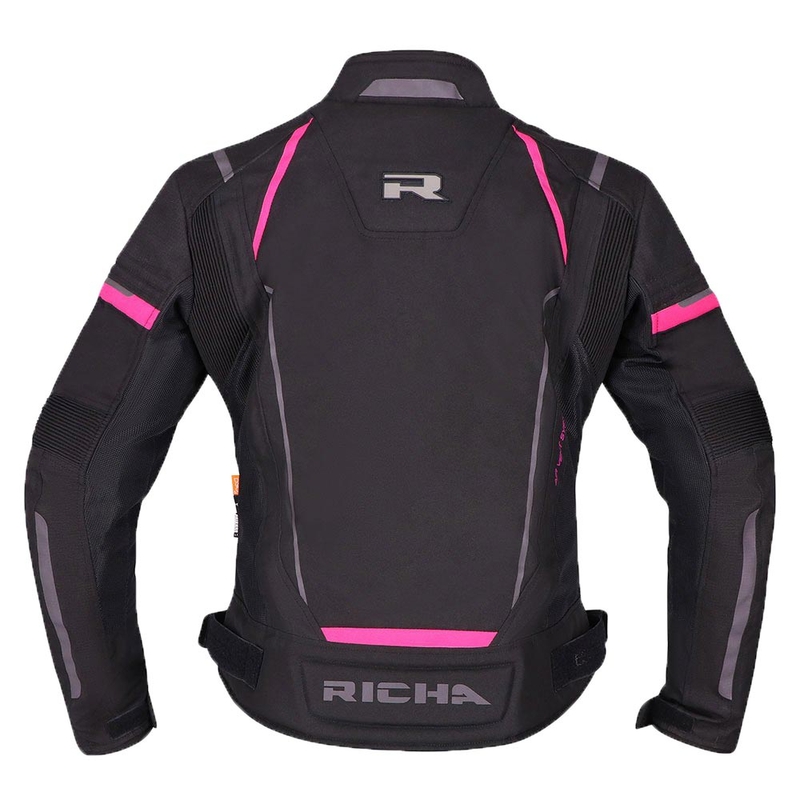 Damen RICHA Airstream 3 Schwarz und Rosa Motorradjacke Ausverkauf