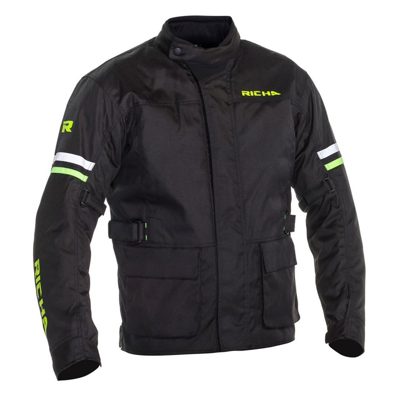 Motorradjacke RICHA Buster WP Long schwarz-fluorgelb Ausverkauf
