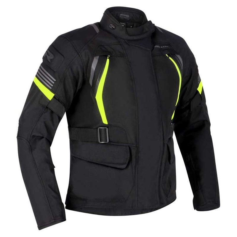 Damen RICHA Phantom 3 schwarz-fluorgelbe Motorradjacke Ausverkauf