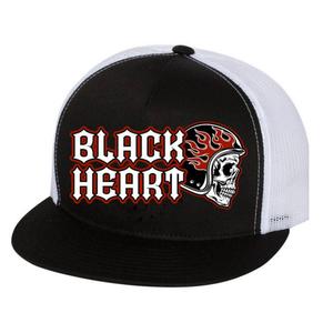 Schwarzes Herz Helm Flammen Wht