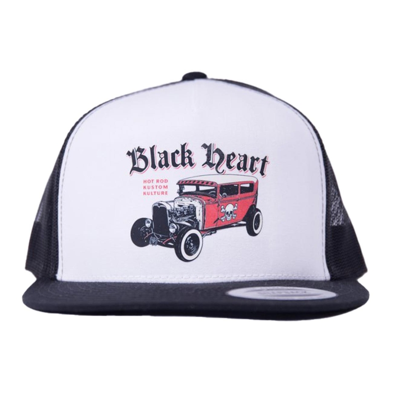 Kappe Schwarzes Herz Rotes Teufelchen Wht