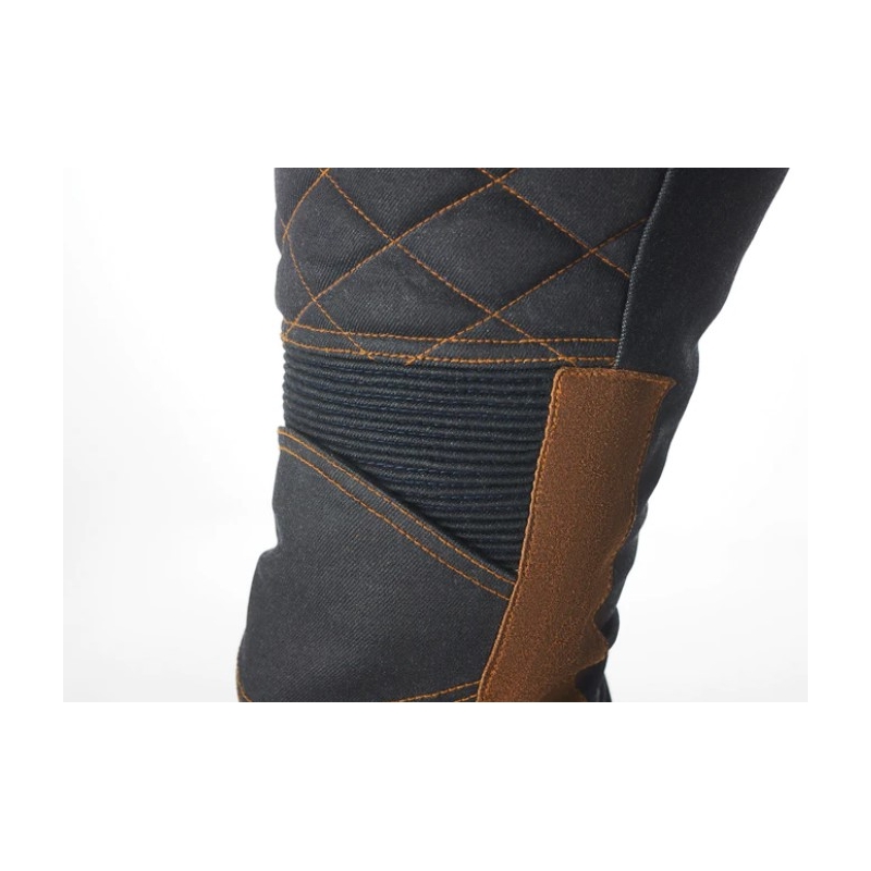 Motorradhosen Fuel Sergeant 2 Waxed Braun und Schwarz