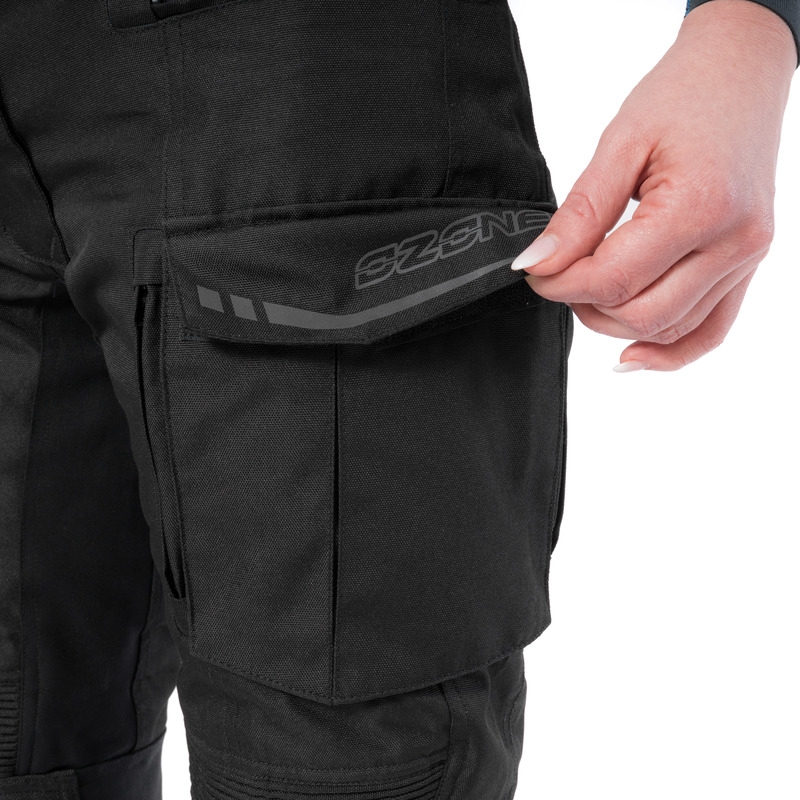 Ozone Union II Schwarze Motorradhosen für Frauen Ausverkauf