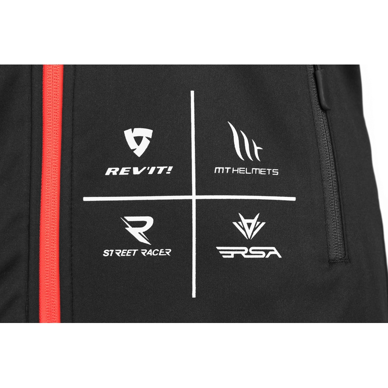 Softshellová bunda MotoZem Racing Team černo-červená