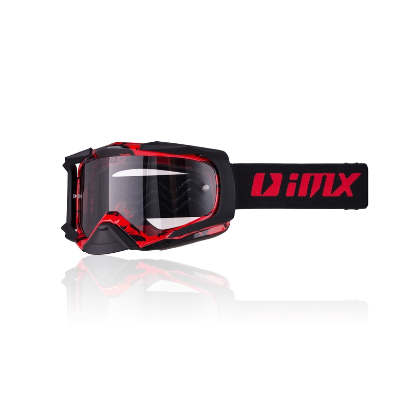 Motocross-Schutzbrille iMX Dust Graphic rot und schwarz