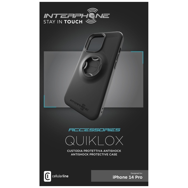 Schutzhülle Interphone QUIKLOX für Apple iPhone 14 Pro schwarz