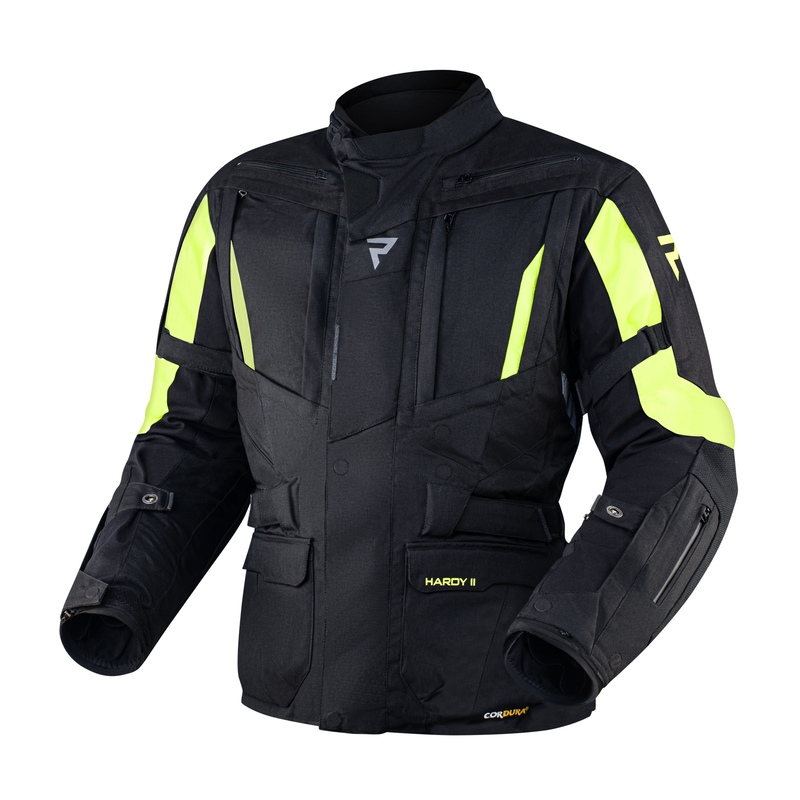 Motorradjacke Rebelhorn Hardy II schwarz-fluo gelb Ausverkauf