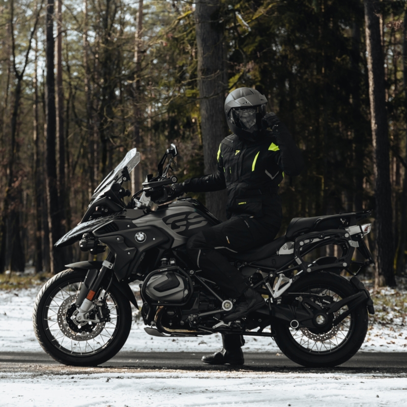 Motorradjacke Rebelhorn Hardy II schwarz-fluo gelb Ausverkauf