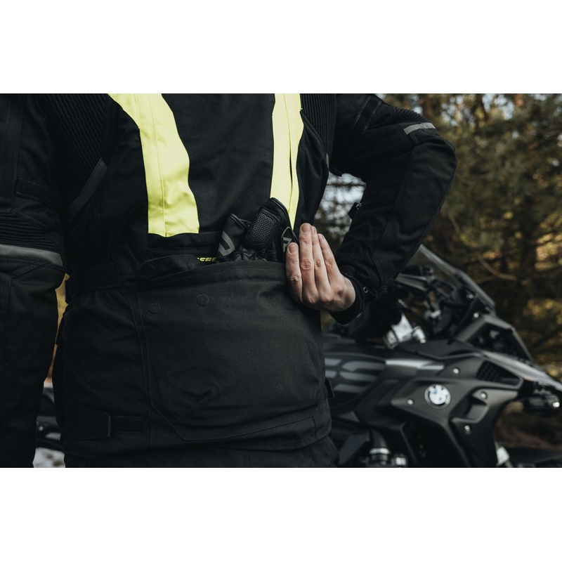 Motorradjacke Rebelhorn Hardy II schwarz-fluo gelb Ausverkauf