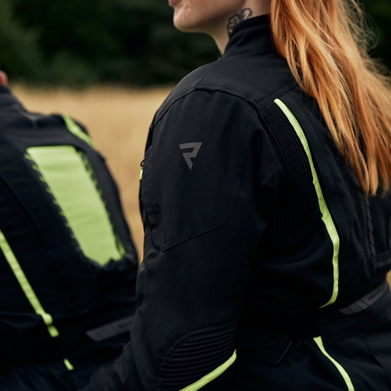 Damen-Motojacke Rebelhorn Hiker III schwarz-fluo gelb Ausverkauf
