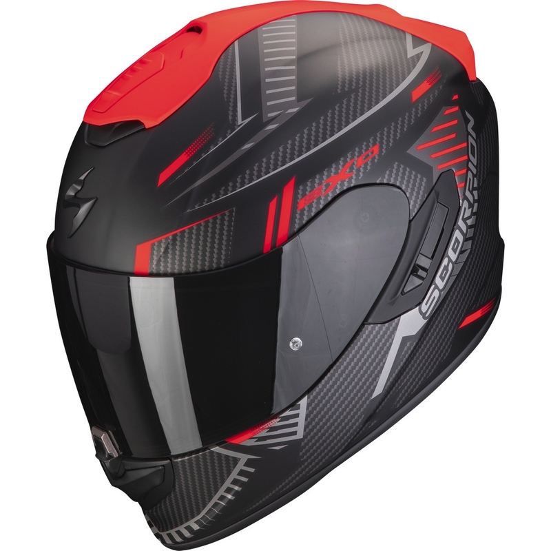 Integral Motorradhelm Scorpion EXO-1400 EVO Air Shell schwarz-rot matt