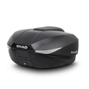 Top case SHAD SH58X D0B58206B Carbon (expandable concept) with PREMIUM lock and backrest