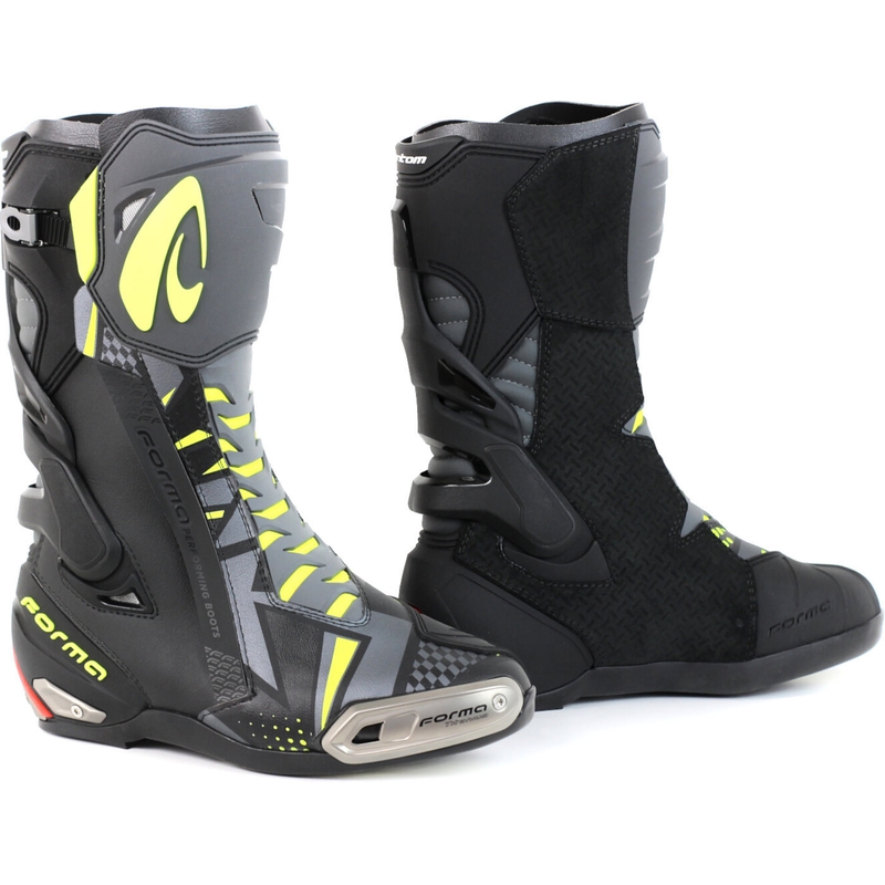 Forma Phantom schwarz-grau-fluo gelb Motorradstiefel