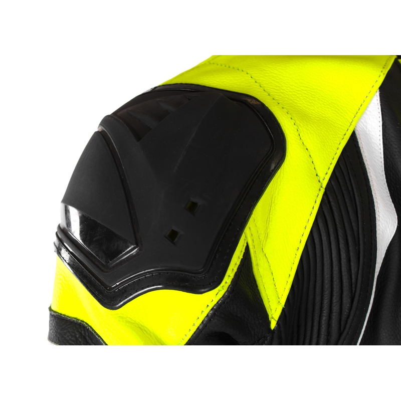 RSA GT2 schwarz-weiß-fluorgelber Motorrad-Overall Ausverkauf