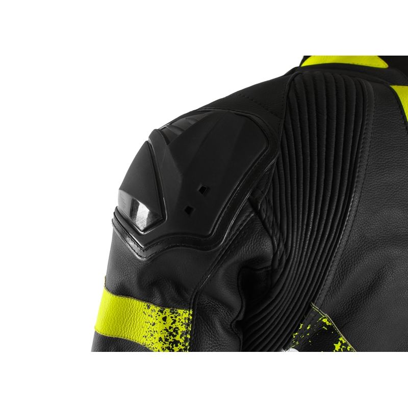 RSA Imola 2 schwarz-weiß-fluorgelber Motorrad-Overall Ausverkauf