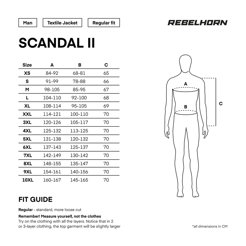 Rebelhorn Scandal II Motorradjacke silber-schwarz