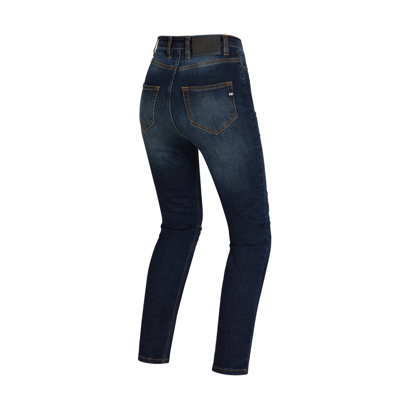 Damen-Motorradjeans PMJ Sara blau Ausverkauf