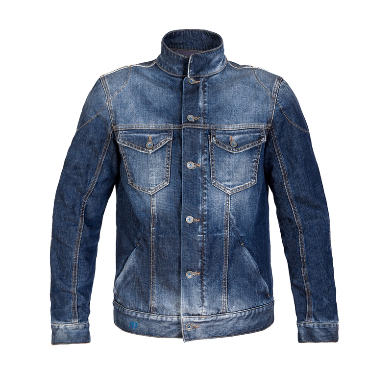 Motorradjacke PMJ West blau Ausverkauf