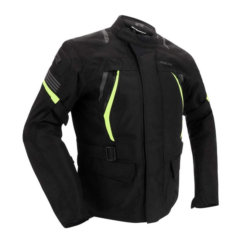 Motorradjacke RICHA Phantom 3 schwarz-fluorgelb Ausverkauf