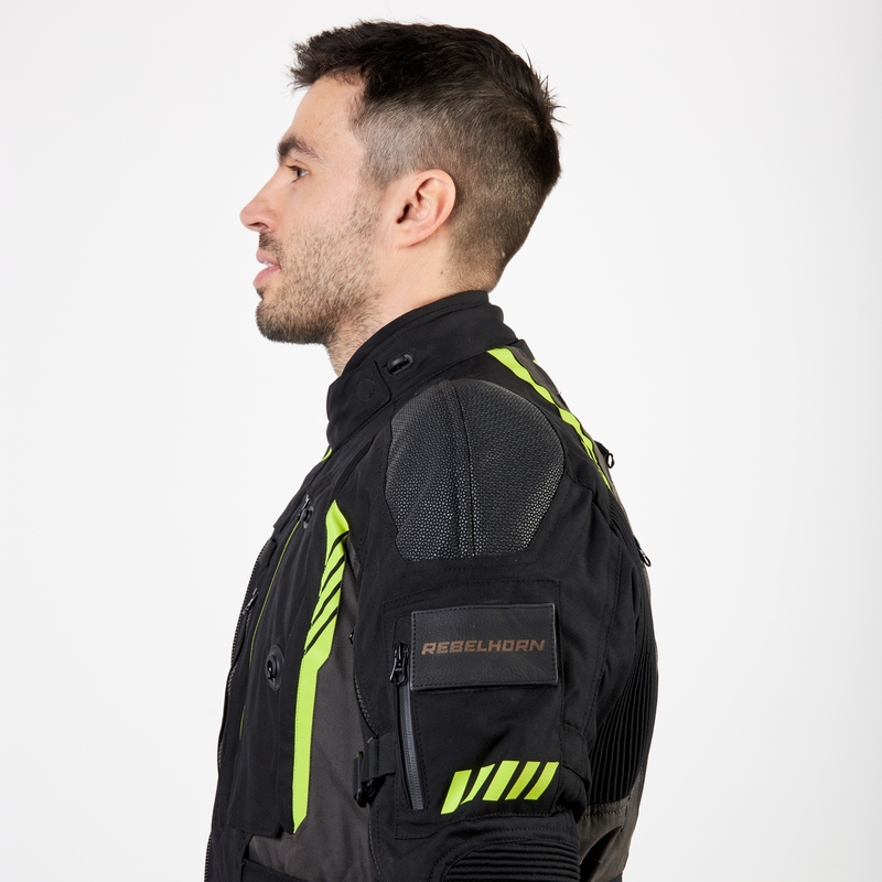 Rebelhorn Patrol schwarz-grau-fluorgelbe Motorradjacke