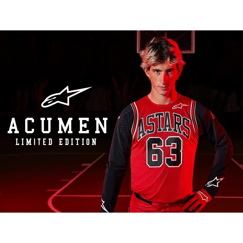 Alpinestars Racer Acumen Limited Edition Rot, Schwarz und Weiß Kinder Motocross Jersey