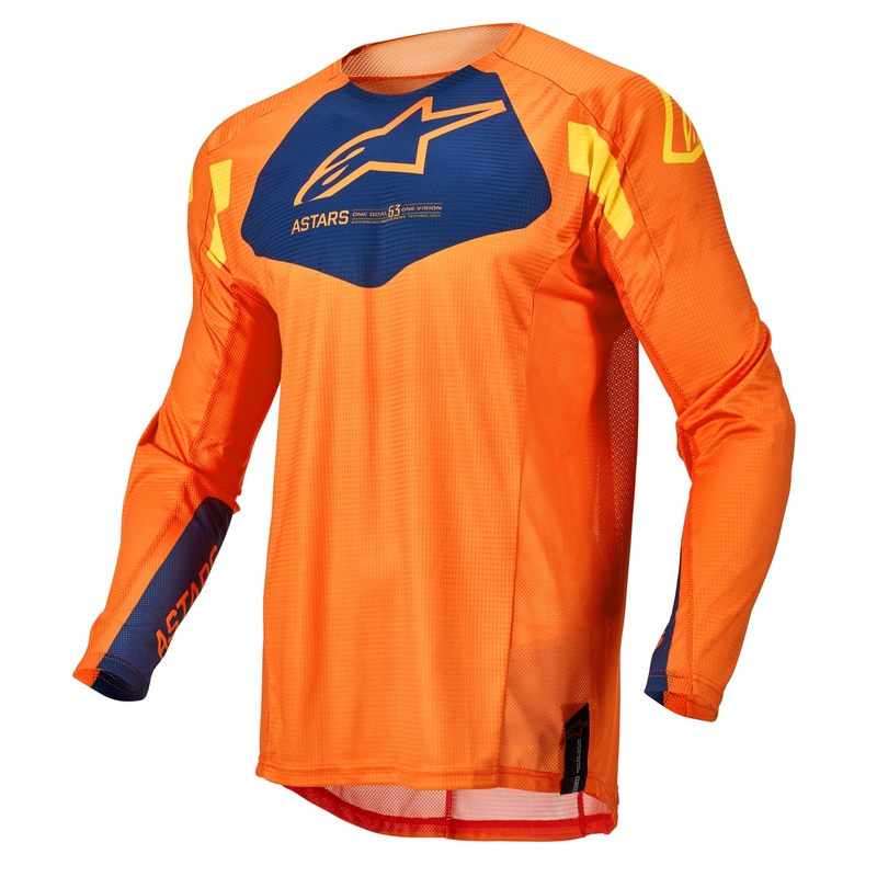 Kinder Motocross Trikot Alpinestars Racer Factory orange-blau-gelb