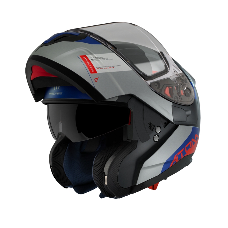 Klapphelm MT Atom SV Gorex C12 Motorrad Schwarz-Grau-Blau-Rot Sale Ausverkauf