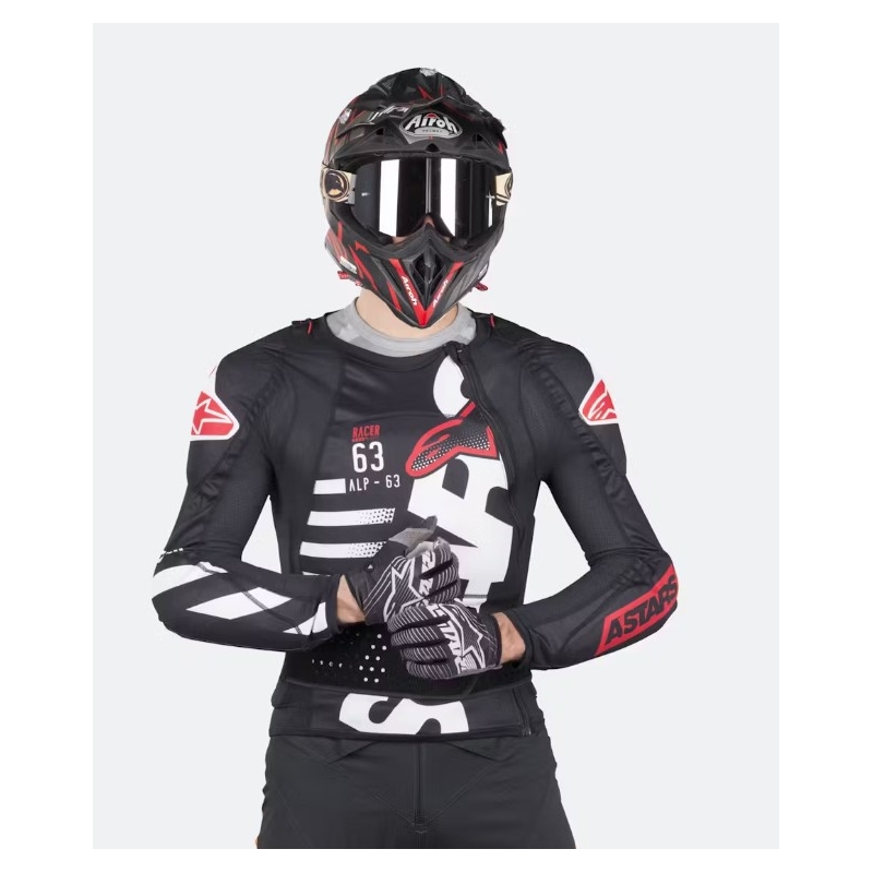 Alpinestar Sequence Protection schwarz-weiß-rote Protektorenweste