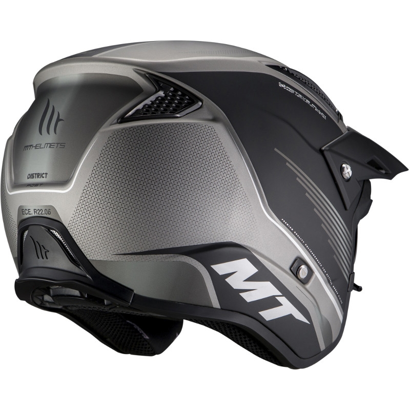 MT District SV Post B2 open trials Motorradhelm schwarz-grau