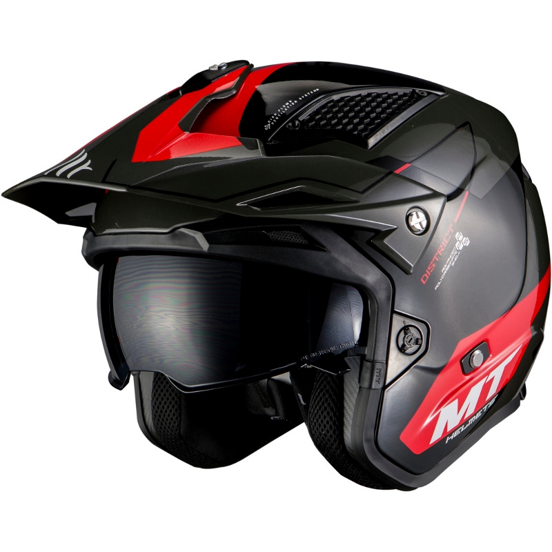 MT District SV Summit H5 open trials Helm schwarz und rot