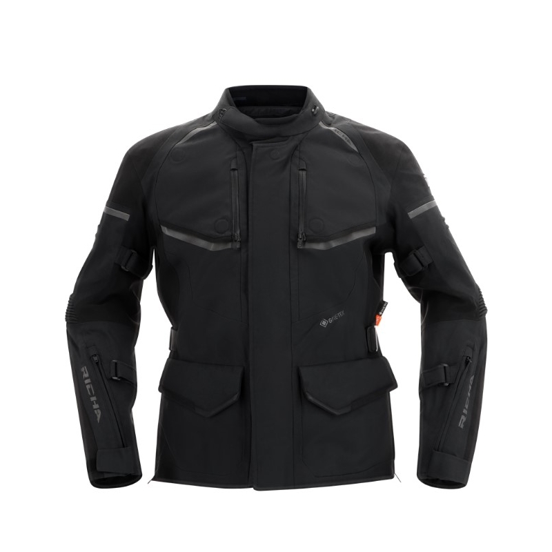 Motorradjacke RICHA Atlantic 2 Gore-Tex schwarz Ausverkauf